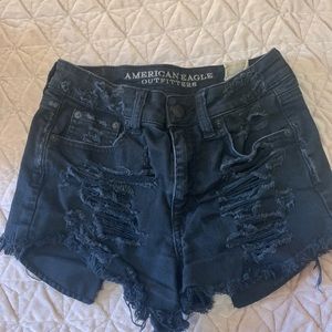 Black High-Waisted Vintage American Eagle Shorts